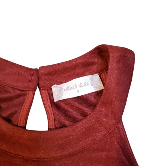 Altar'd State Rust Faux Suede Eyelet Tank Small - Picture 2 of 4